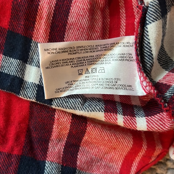 NWT Gap flannel shirt - Picture 4 of 4